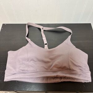 Jockey Mauve Seamless T-Back Sports Bralette size L lightly padded cups